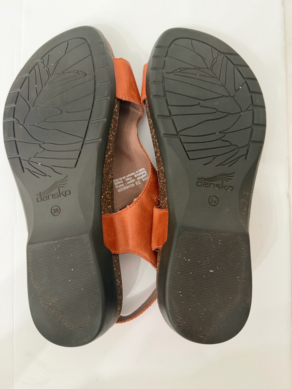 Dansko Women’s Leather Slingback Sandals - Cognac Brown Size 39 - Picture 8 of 11